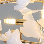 Jarn Leaf Suspension / Modern Multi Metal / Ceramic Gold / White Living Room