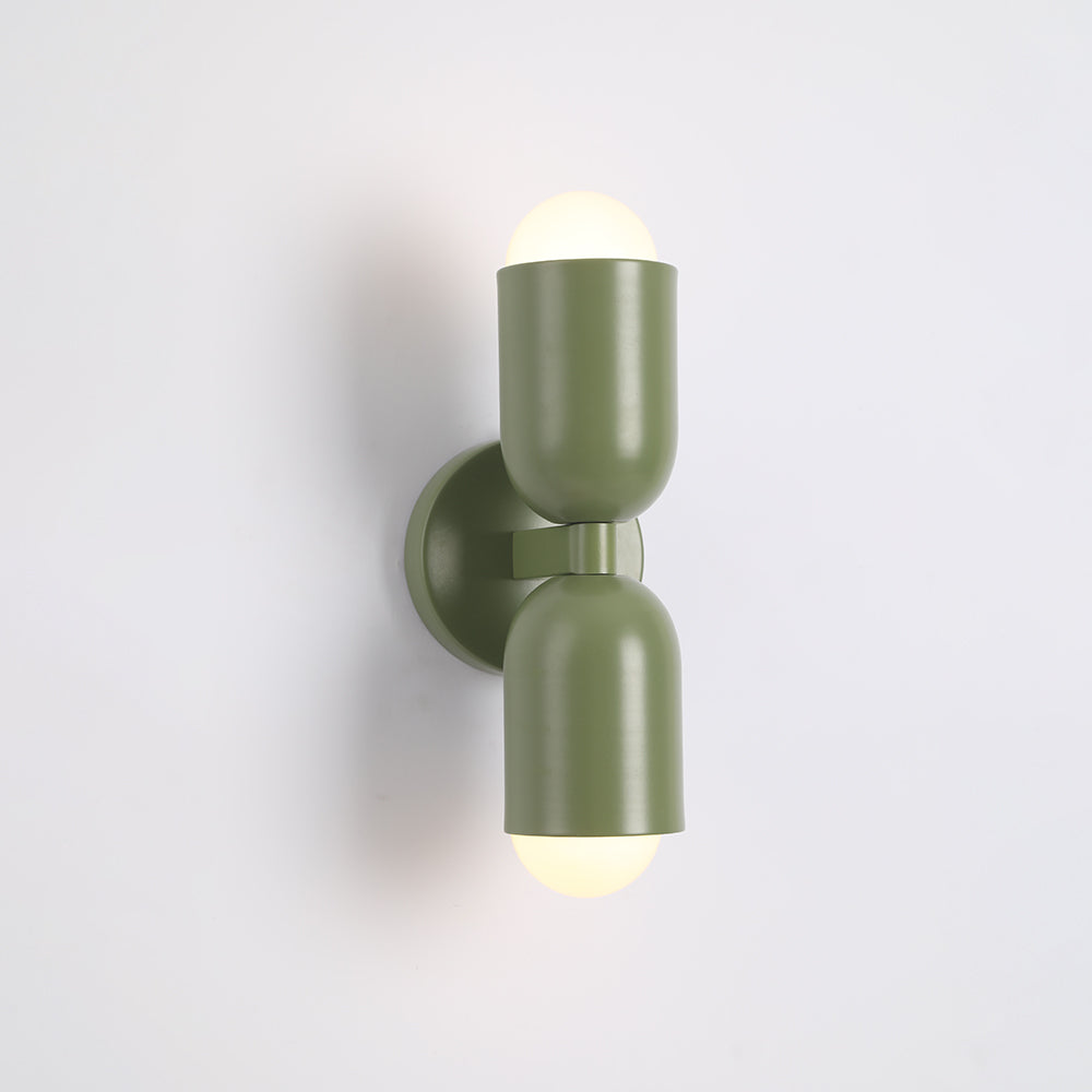 Kira Scandinavian Cylinder Wall Sconce Colored Metal Living Room
