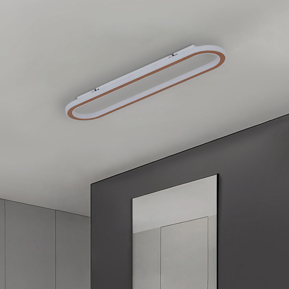Sana Minimalist Oval Ceiling Light Black/Gold/Rose Gold