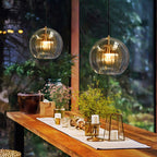 Valentina Pendant Light Clear/Amber Dining Room/Living Room Glass