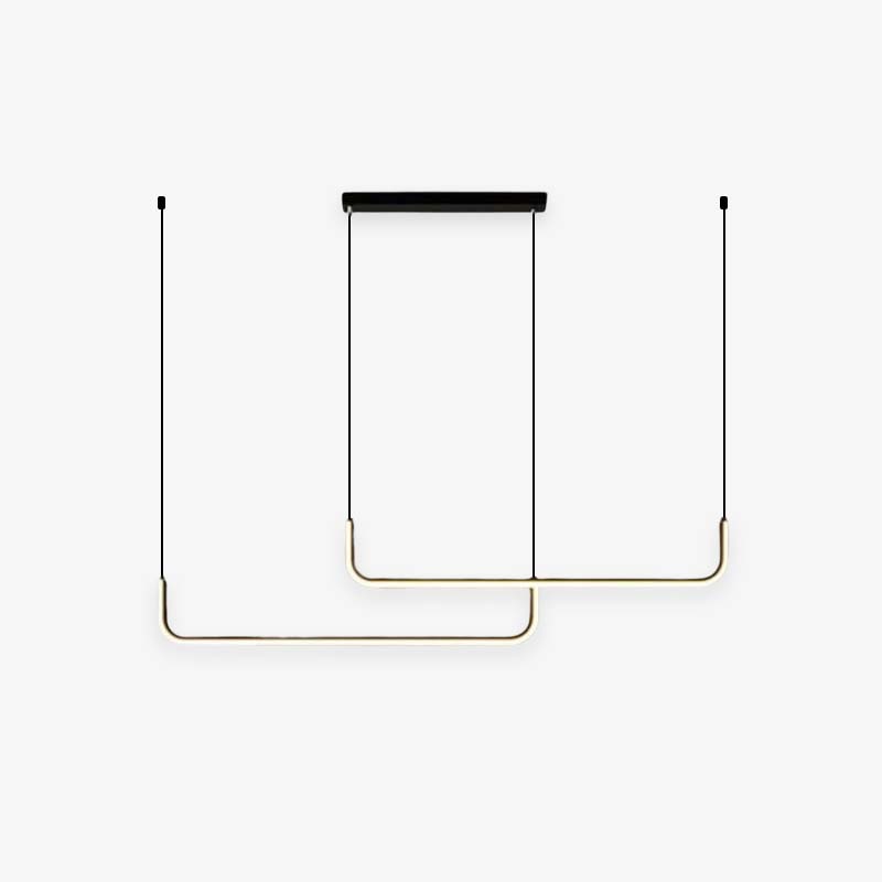 Arisha Modern LED Pendant Light Gold/Black Metal Dining/Living Room