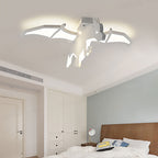Boys Bedroom Charizard Ceiling Mount Light Acrylic Cartoon LED Ceiling Fixture in White