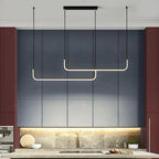 Arisha Modern LED Pendant Light Gold/Black Metal Dining/Living Room