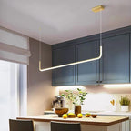Arisha Modern LED Pendant Light Gold/Black Metal Dining/Living Room