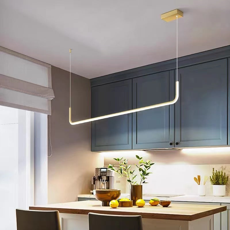 Arisha Modern LED Pendant Light Gold/Black Metal Dining/Living Room