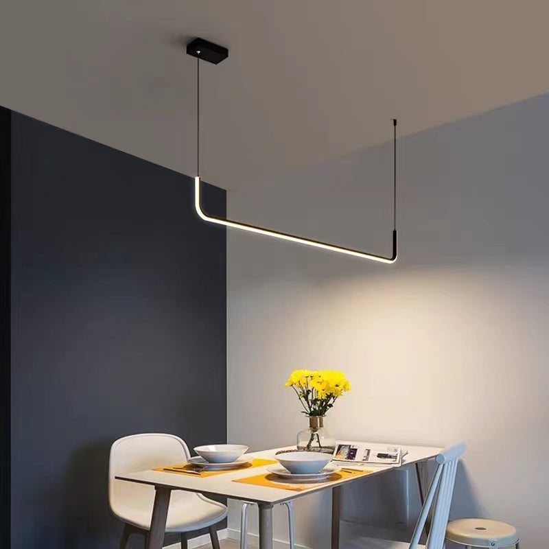 Arisha Modern LED Pendant Light Gold/Black Metal Dining/Living Room