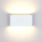 Ray Modern Waterproof LED Wall Light Rectangular Indoor/Outdoor White/Black Metal