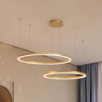 Arisha Pendant Light Tir-Circle Ring Modern Black/Gold/Coffee Metal Bedroom