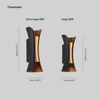 Noxel Simple Wall Sconce Black/White/Gold Courtyard