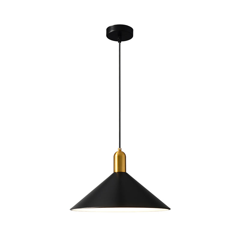 Metal Conical Drop Lamp Industrial 1 Head Dining Room Pendant Lighting Fixture