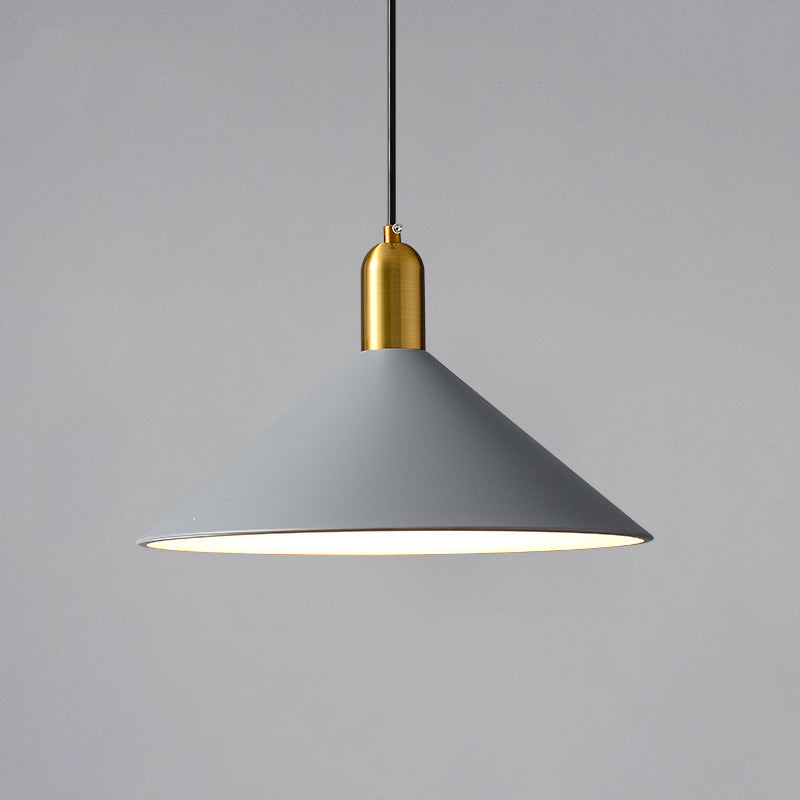 Metal Conical Drop Lamp Industrial 1 Head Dining Room Pendant Lighting Fixture