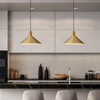 Metal Conical Drop Lamp Industrial 1 Head Dining Room Pendant Lighting Fixture