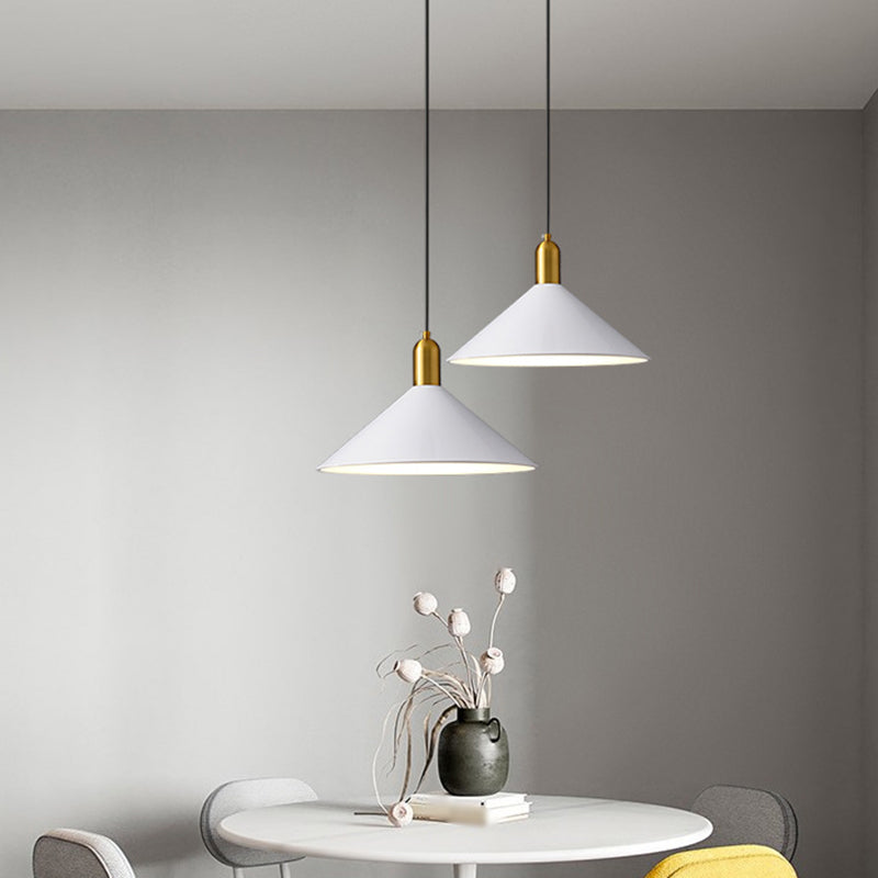Metal Conical Drop Lamp Industrial 1 Head Dining Room Pendant Lighting Fixture
