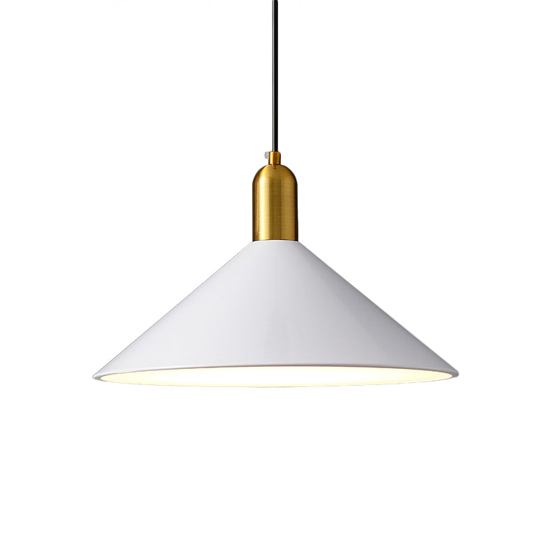 Metal Conical Drop Lamp Industrial 1 Head Dining Room Pendant Lighting Fixture