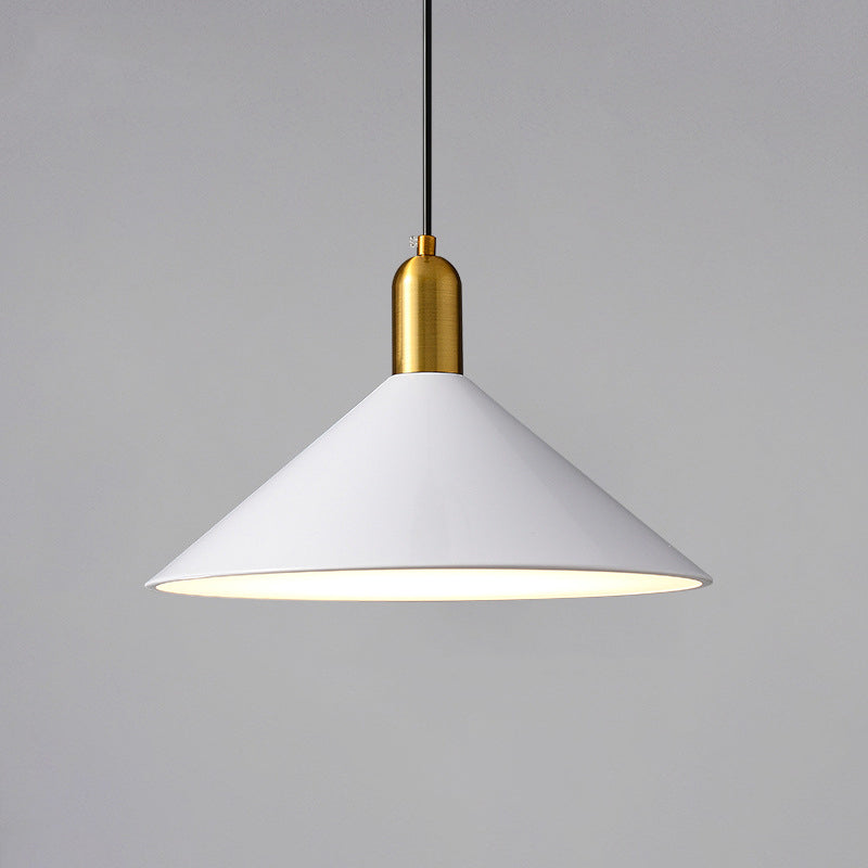 Metal Conical Drop Lamp Industrial 1 Head Dining Room Pendant Lighting Fixture