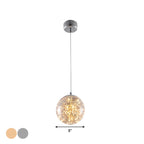 Ball Pendant Light Kit Minimal LED Glass Down Lighting with Inside Glowing String