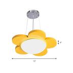 15"/23" Dia Bloemvormige Hanglamp Kinderen Acryl LED Plafond Chandelier in Rood/Geel/Blauw/Groen voor Kinderkamer
