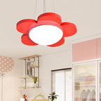 15"/23" Dia Bloemvormige Hanglamp Kinderen Acryl LED Plafond Chandelier in Rood/Geel/Blauw/Groen voor Kinderkamer