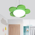 15"/23" Dia Bloemvormige Hanglamp Kinderen Acryl LED Plafond Chandelier in Rood/Geel/Blauw/Groen voor Kinderkamer