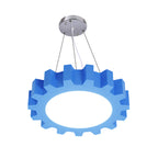 Creative Gear Pendant Light Acrylic Candy Colored LED Suspension Light for Kindergarten