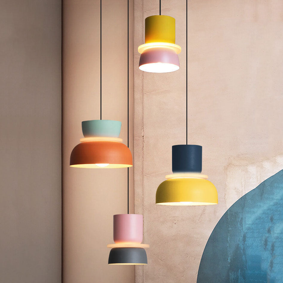 Nordic Zinc Alloy Dual-tone Dome Pendant Light LED 1-light