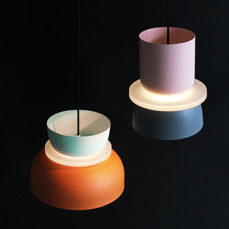 Nordic Zinc Alloy Dual-tone Dome Pendant Light LED 1-light