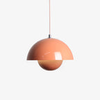 Nordic Style Bud Shaped Ceiling Light Metallic 1 Heads Dining Room Hanging Pendant Light