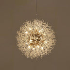 Crystal Orb Dandelion Ceiling Lighting Modern Chandelier Light Fixture for Living Room
