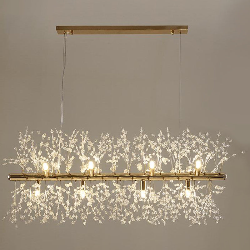 Crystal Orb Dandelion Ceiling Lighting Modern Chandelier Light Fixture for Living Room