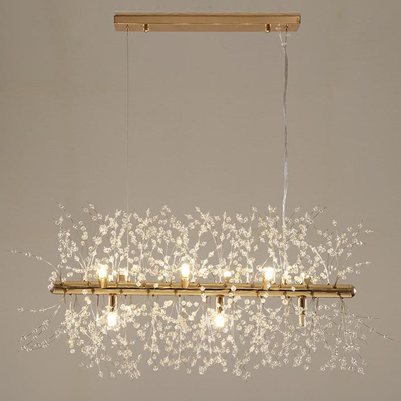 Crystal Orb Dandelion Ceiling Lighting Modern Chandelier Light Fixture for Living Room