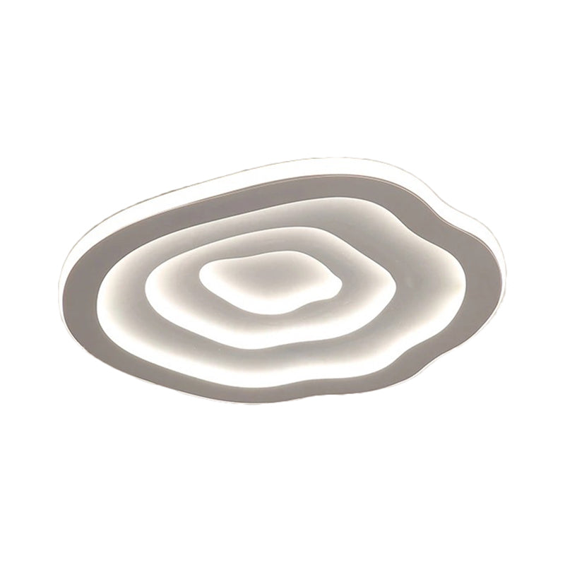 Ripple Acrylic Ceiling Lamp Simplicity 16"/19.5"/23.5" Wide LED White Flushmount in Warm/White Light