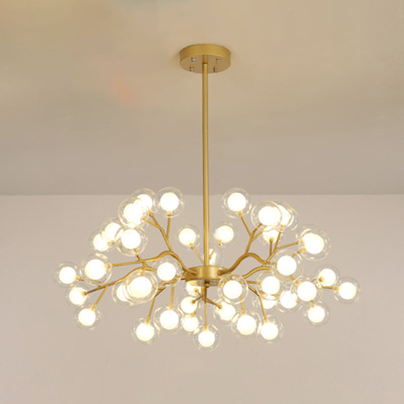 Metallic Branch Chandelier Light Simplicity LED Pendant Light Fixture for Living Room