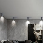 Cylinder Corridor Flush Ceiling Light Cement Minimalistic LED Flush Mount Lighting Fixture