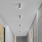 Cylinder Corridor Flush Ceiling Light Cement Minimalistic LED Flush Mount Lighting Fixture