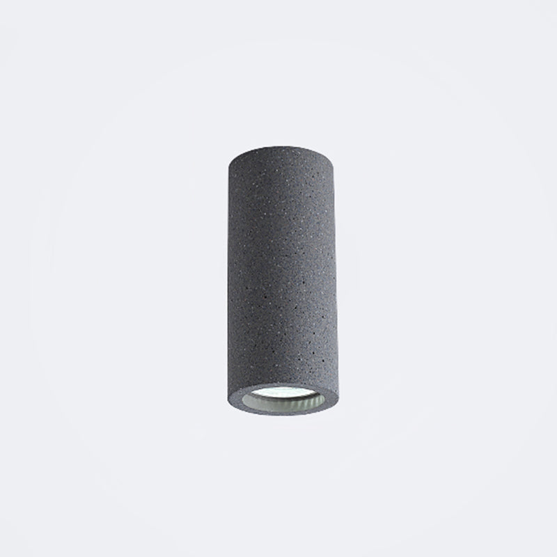 Cylinder Corridor Flush Ceiling Light Cement Minimalistic LED Flush Mount Lighting Fixture