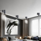 Cylinder Corridor Flush Ceiling Light Cement Minimalistic LED Flush Mount Lighting Fixture
