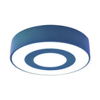 Kids Concentric Circle Flush Mount Light Acrylic Bright-Colored Ceiling Light for Kindergarten