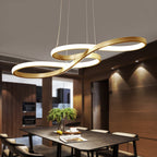 Metal Music Note Chandelier Lighting Minimalist LED Pendant Light for Dining Room