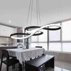 Metal Music Note Chandelier Lighting Minimalist LED Pendant Light for Dining Room