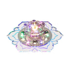 Clear Blossom LED Flush Mount Modern Crystal Flushmount Ceiling Light for Hallway