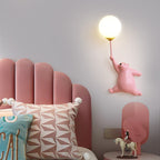 Bear Balloon Wall Sconce Modern Animal Bear Balloon. White/Blue/Pink. Living Room