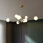Truva Modern Bubble Chandelier. Copper/Glass. Black/Copper. Living Room