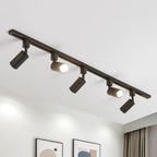 Nordic Style Tubular LED Track Lamp Metallic Living Room Spotlight Semi Flush Mount Lighting
