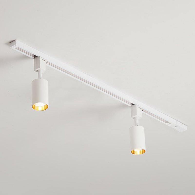 Nordic Style Tubular LED Track Lamp Metallic Living Room Spotlight Semi Flush Mount Lighting