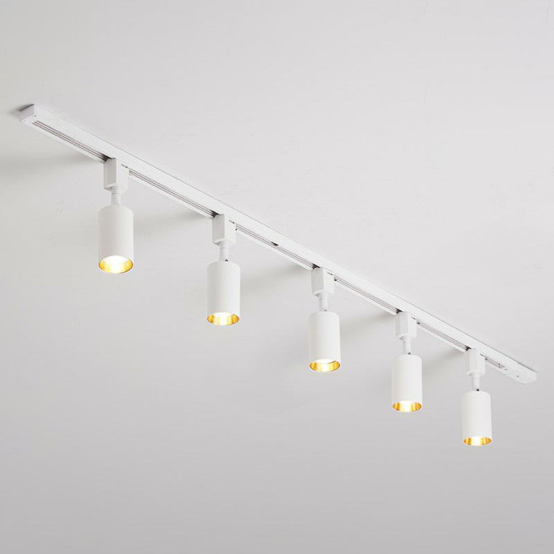 Nordic Style Tubular LED Track Lamp Metallic Living Room Spotlight Semi Flush Mount Lighting