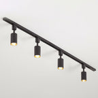 Nordic Style Tubular LED Track Lamp Metallic Living Room Spotlight Semi Flush Mount Lighting
