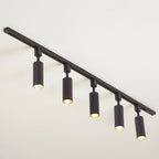 Nordic Style Tubular LED Track Lamp Metallic Living Room Spotlight Semi Flush Mount Lighting