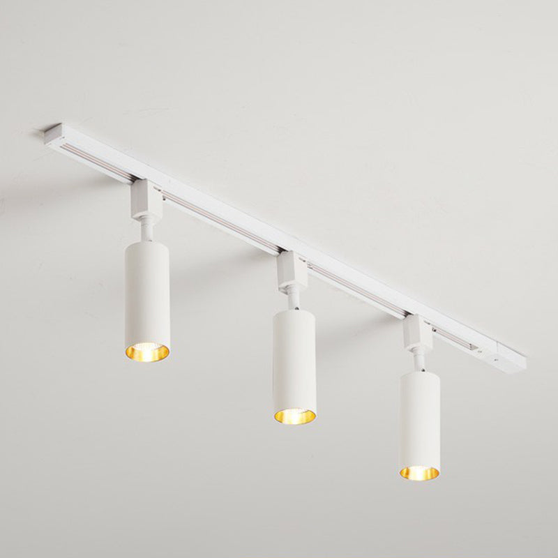Nordic Style Tubular LED Track Lamp Metallic Living Room Spotlight Semi Flush Mount Lighting
