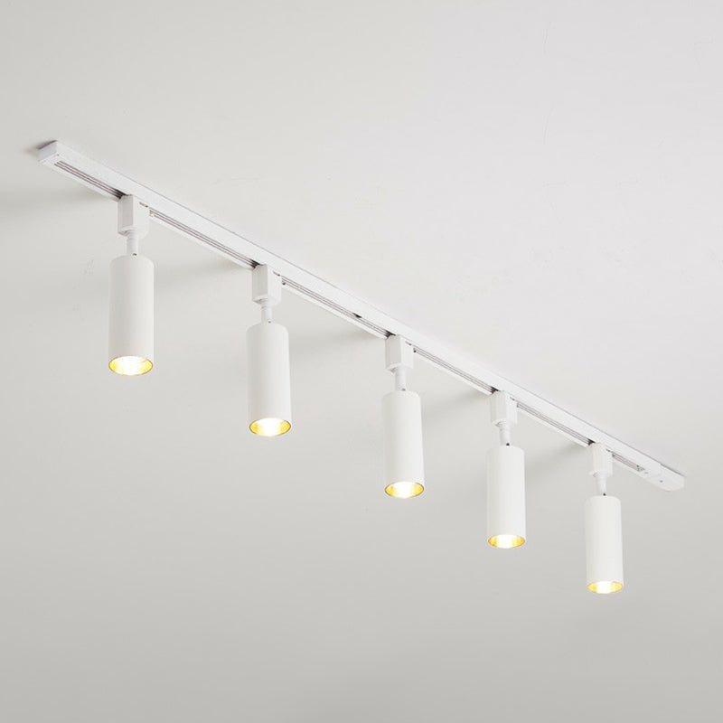 Nordic Style Tubular LED Track Lamp Metallic Living Room Spotlight Semi Flush Mount Lighting