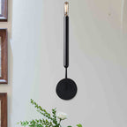 1/2 Bulbs Tube Wall Lamp Tradition Metal Sconce Light Fixture in Black/Brass for Dining Room